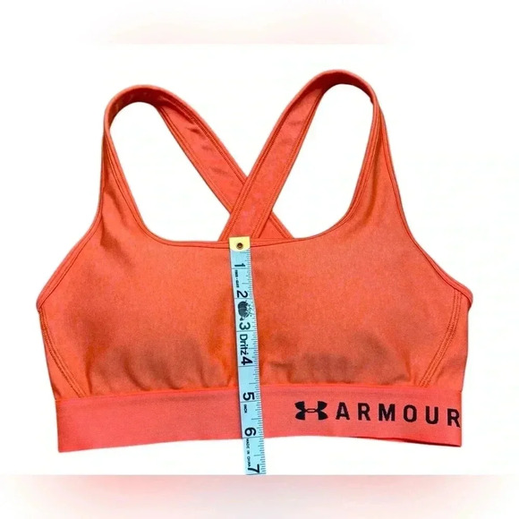 Under  Armour, Cross Back Sports Bra, Small, Orange 🏃♀️➡️ - Picture 5 of 8